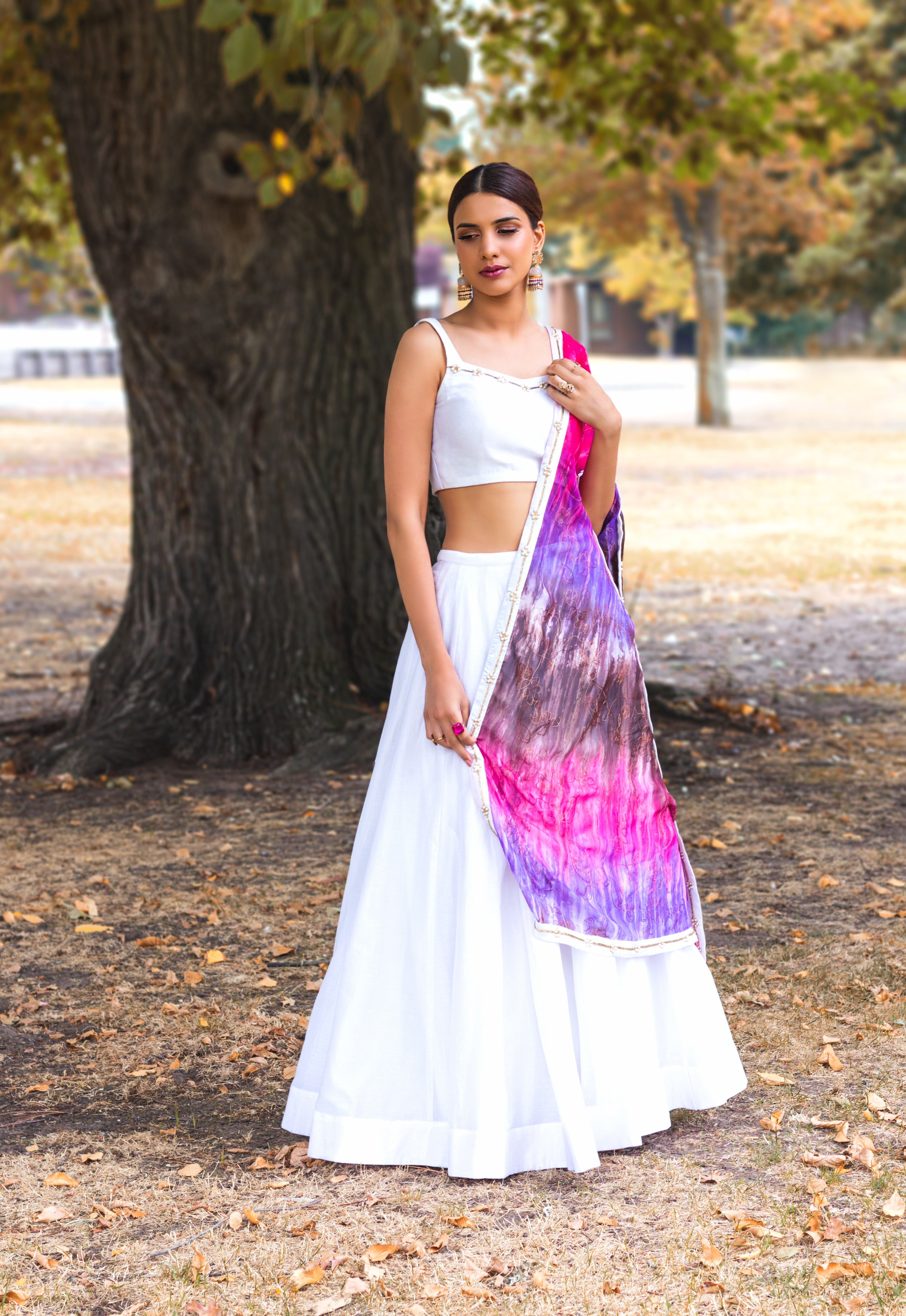 Rainbow Lengha - CoutureMantra