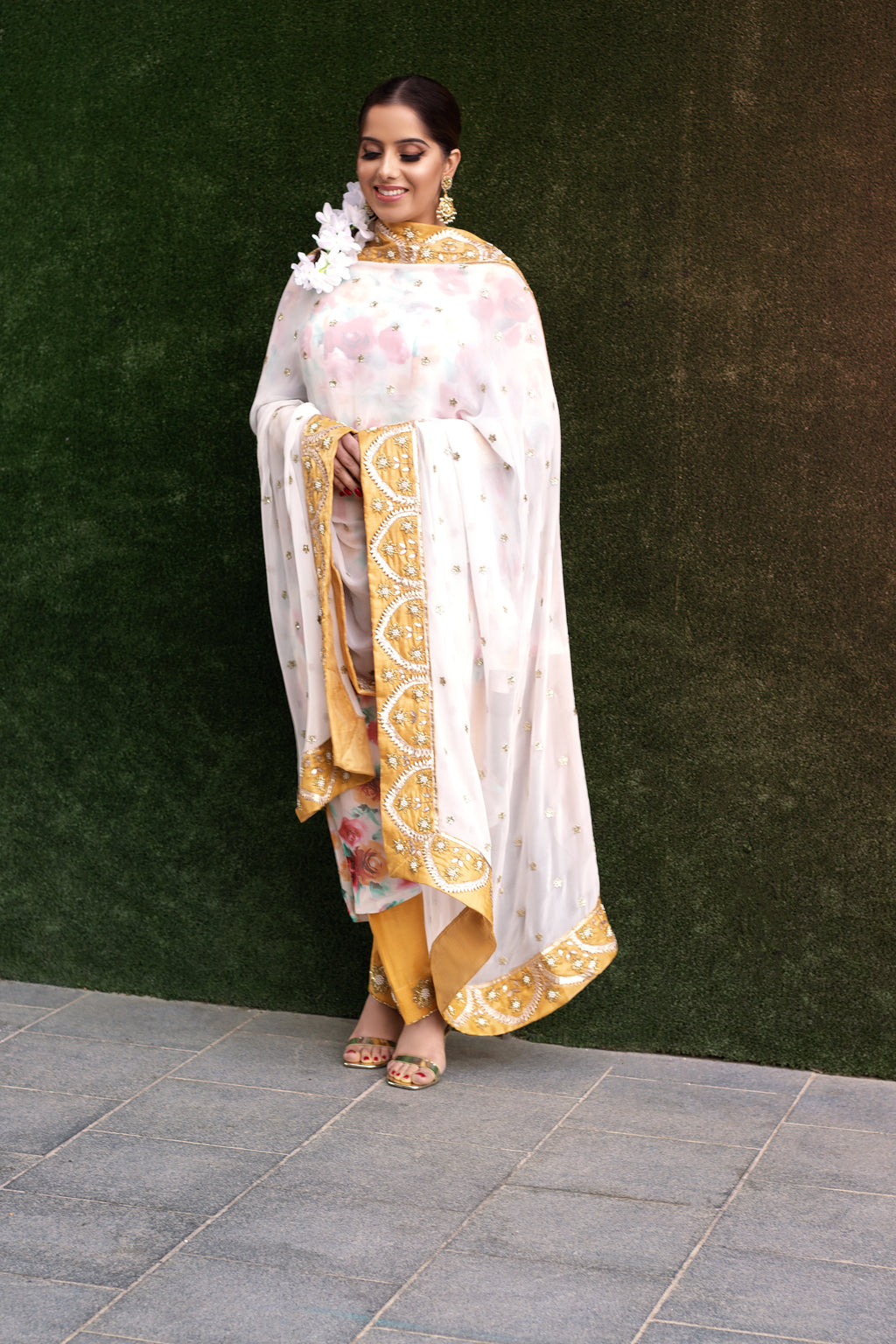 Floral frock set by Couture Mantra featuring a colorful, printed design with a flowy skirt and matching top for girls.