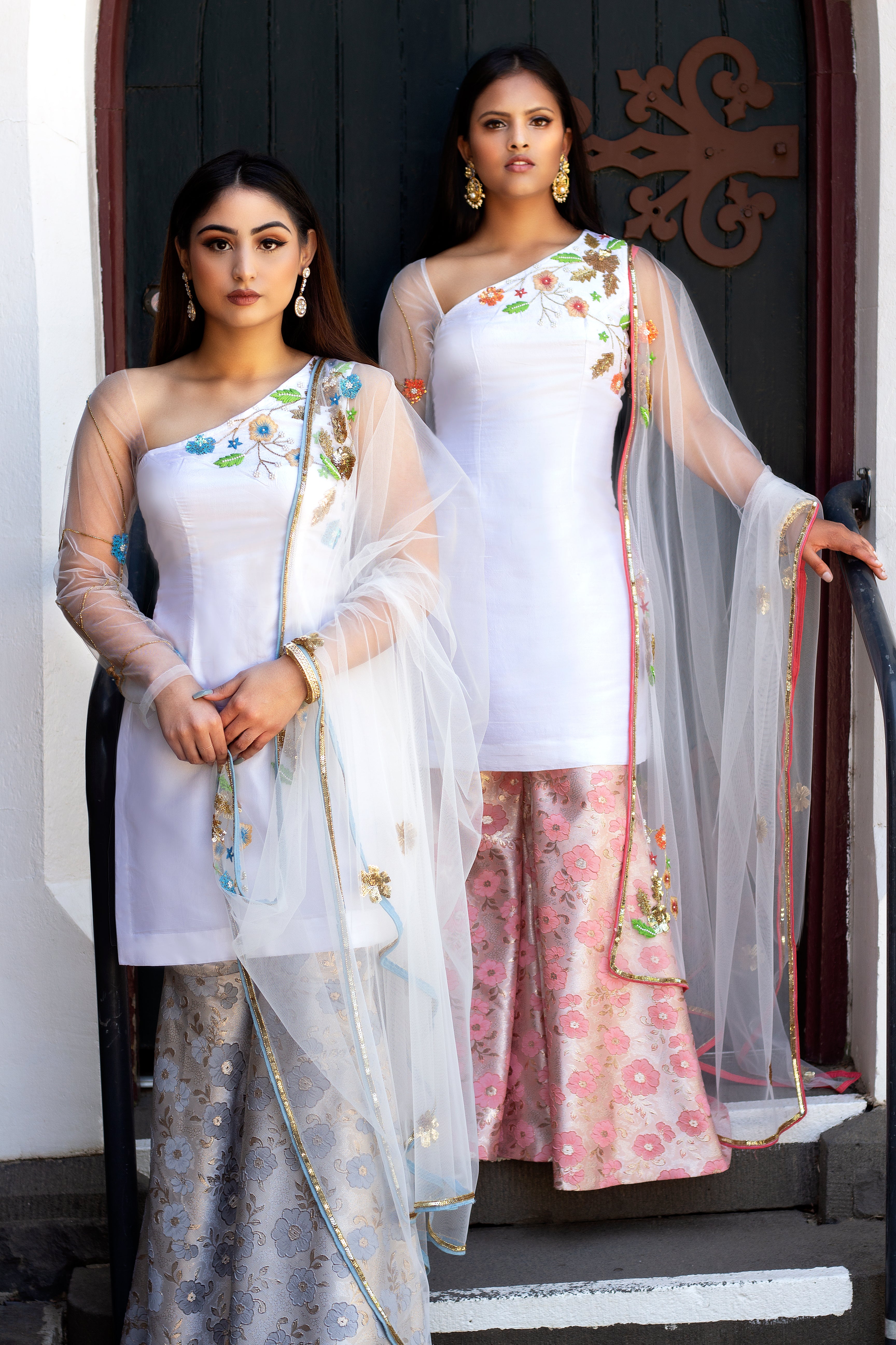Couture Mantra Day Dream Gharara Set with intricate embroidery, featuring a traditional sharara and matching top for festive occasions.
