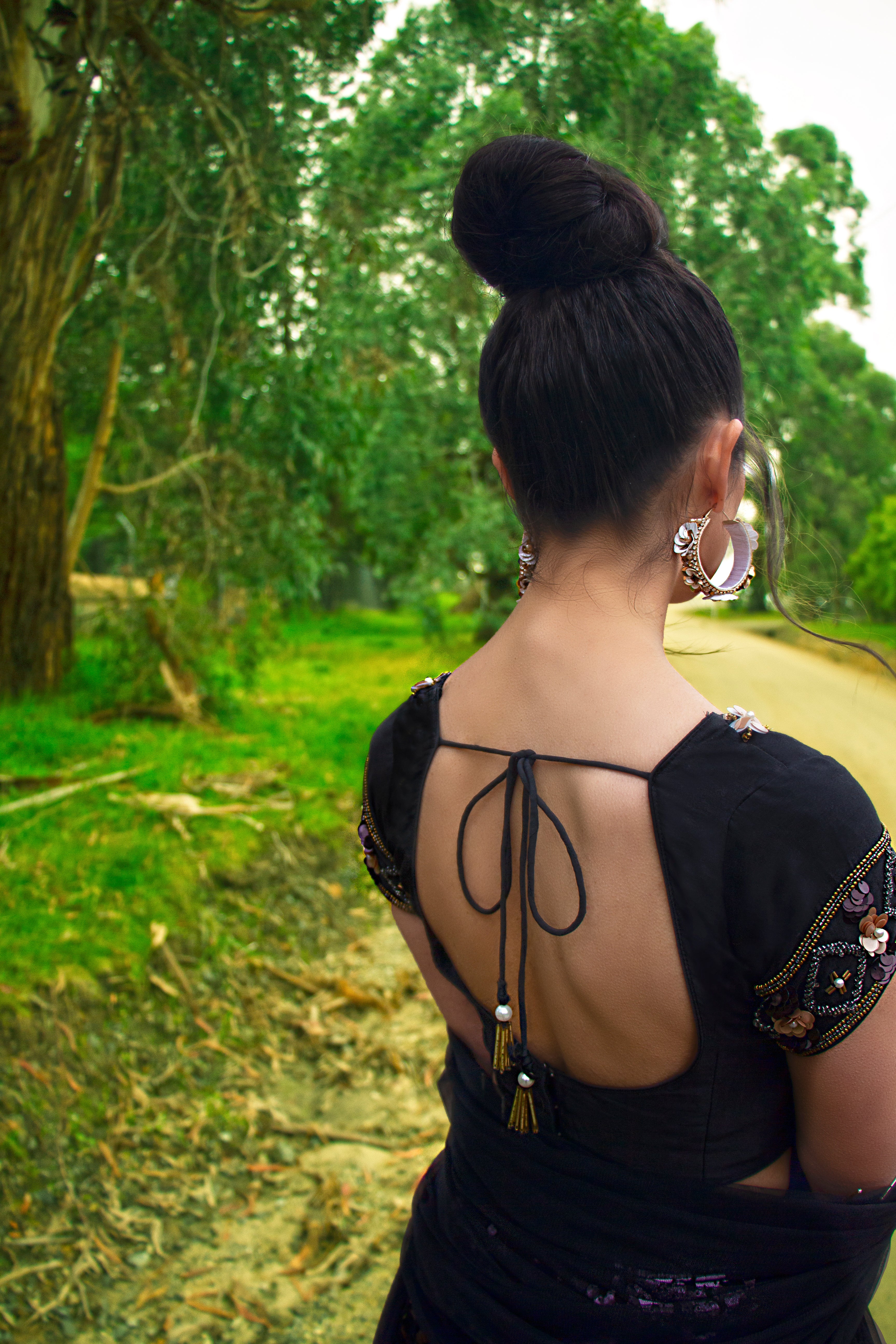 Black Devine Silhouette Lengha - CoutureMantra