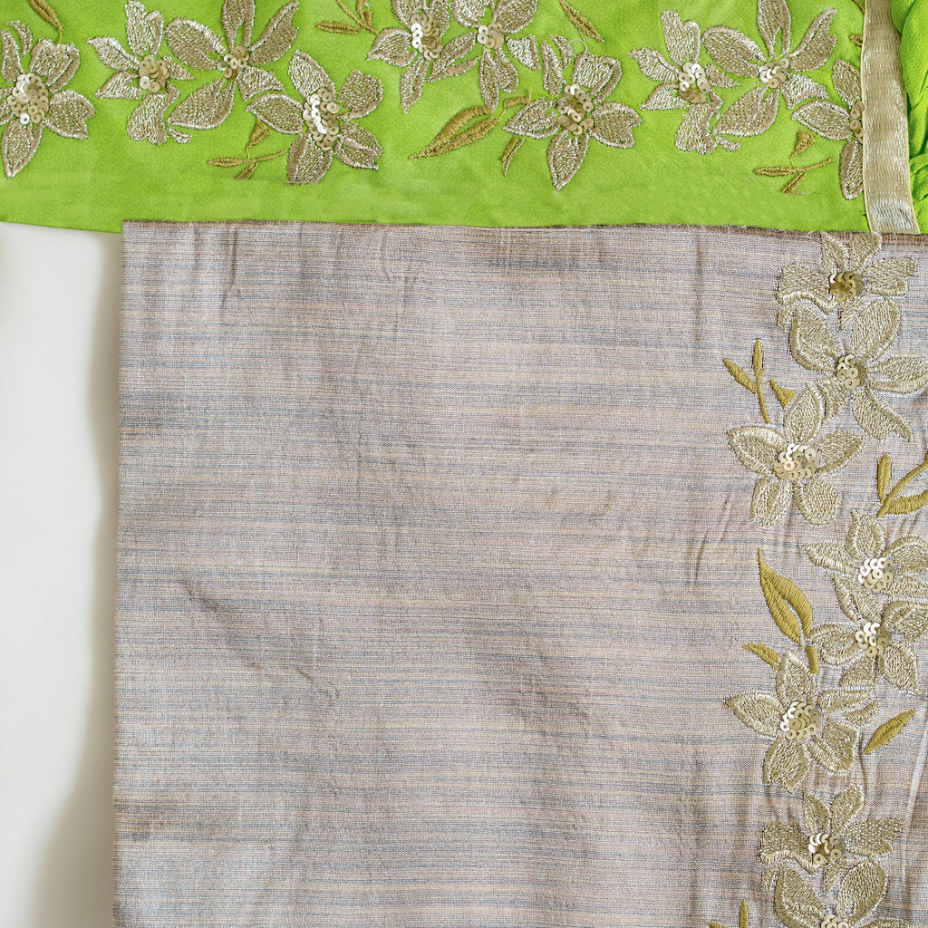 Nakir frill saree blouse in vibrant fabric with stylish ruffle details, designed for elegant traditional Indian wear.
