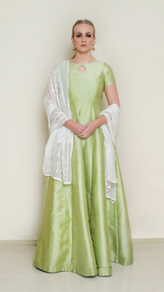 Green Bindi Anarkali