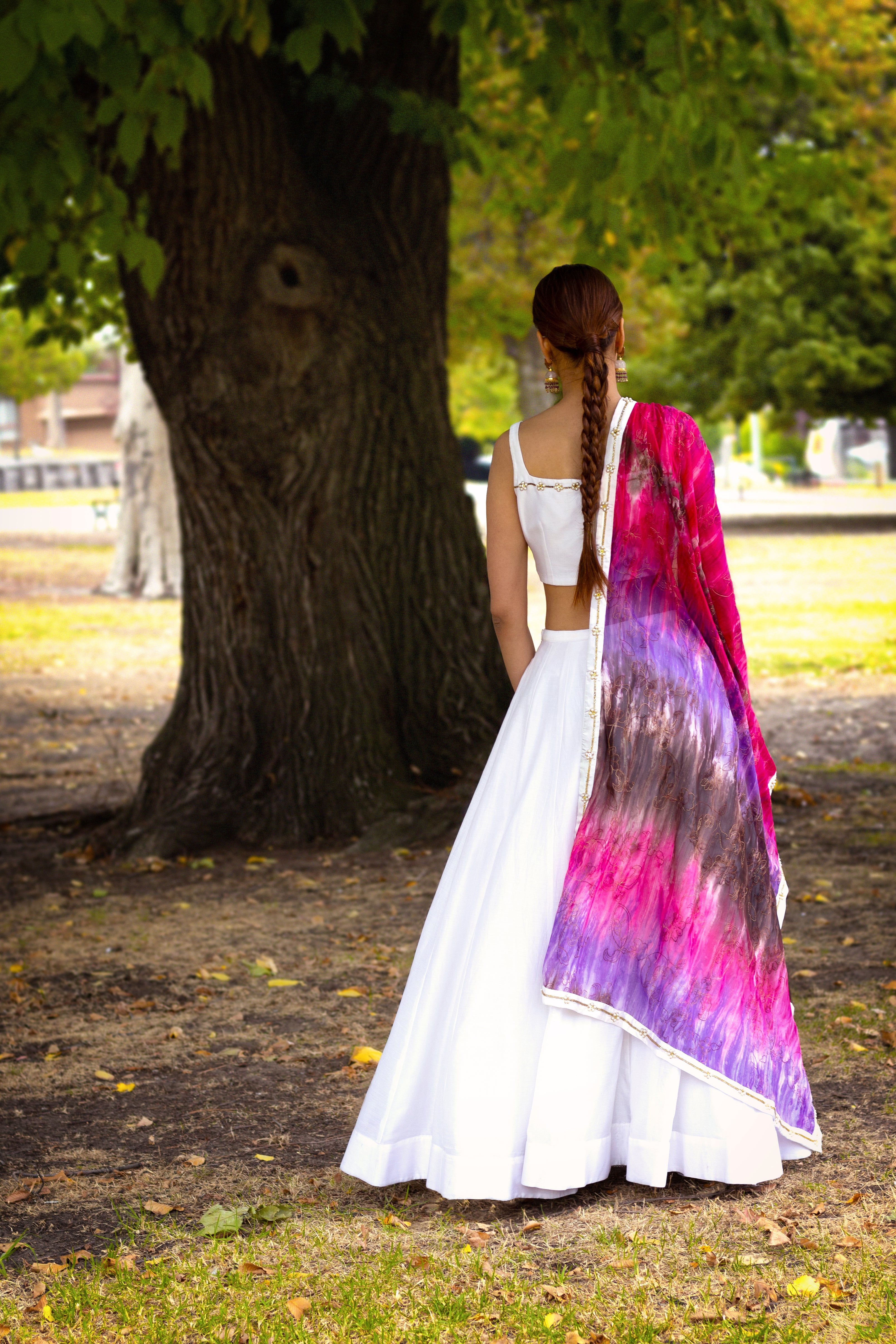 Rainbow Lengha - CoutureMantra