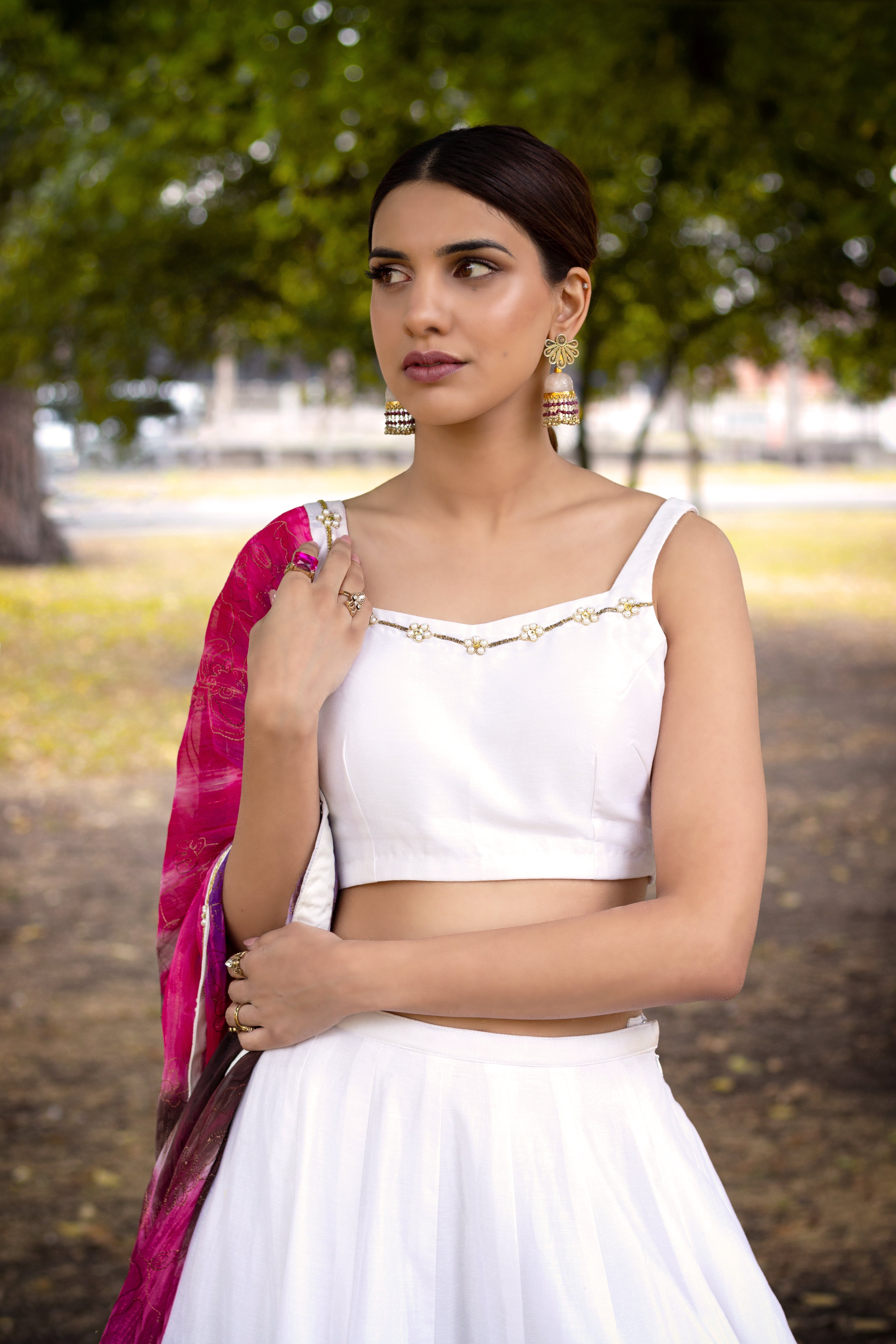 Rainbow Lengha - CoutureMantra