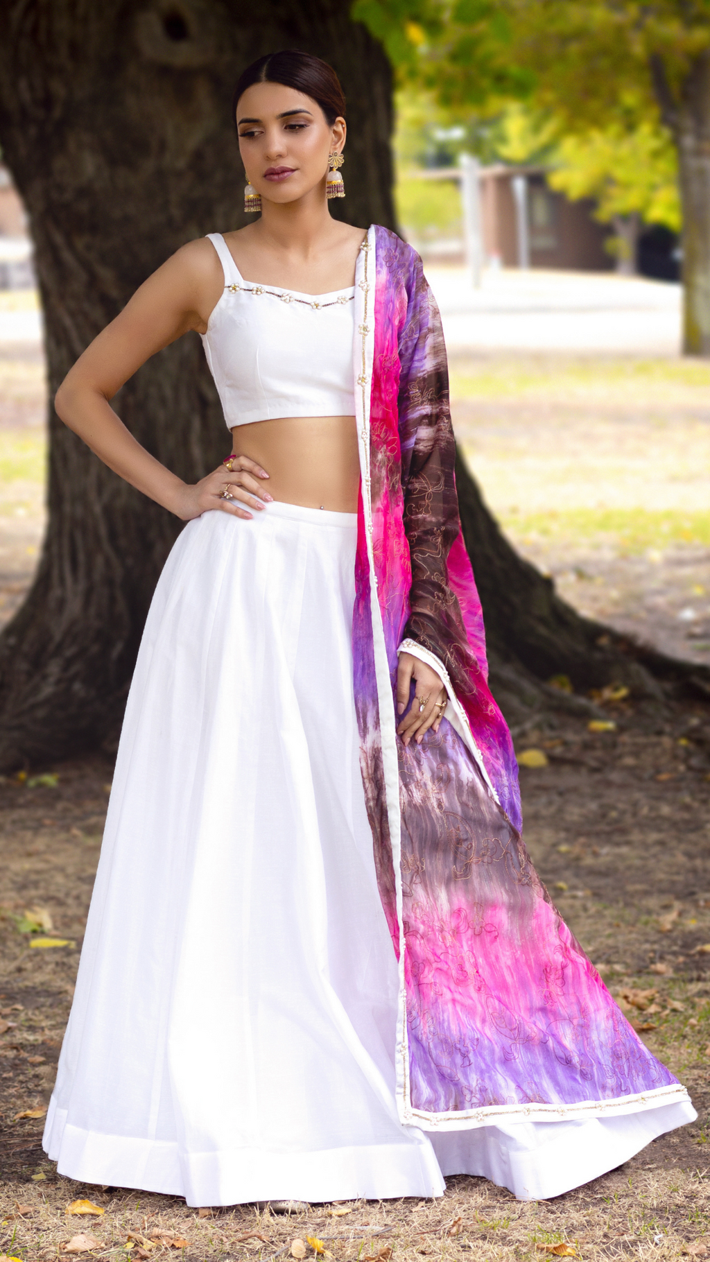 Rainbow Lengha - CoutureMantra