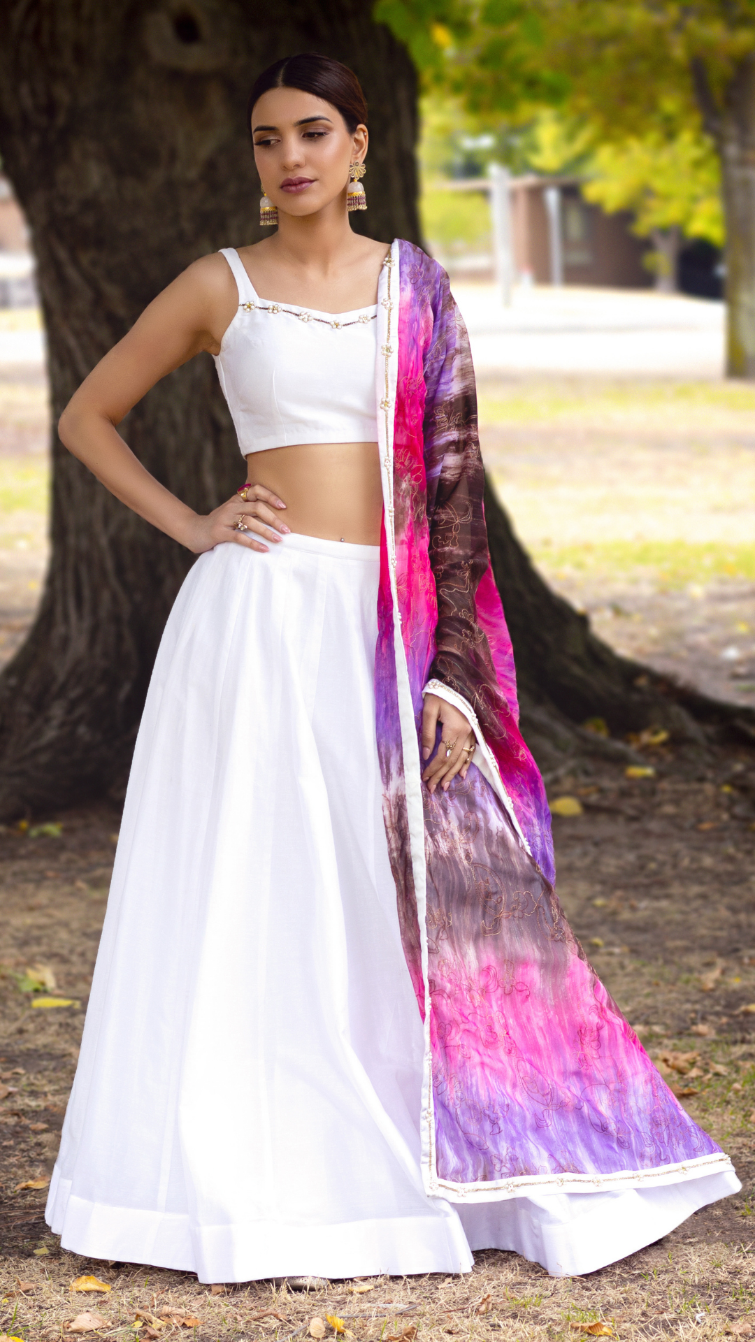 Rainbow Lengha - CoutureMantra